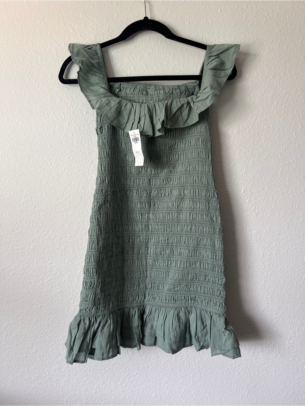 Abercrombie & Fitch Sage Off The Shoulder Smocked Mini Dress - Picture 3 of 3